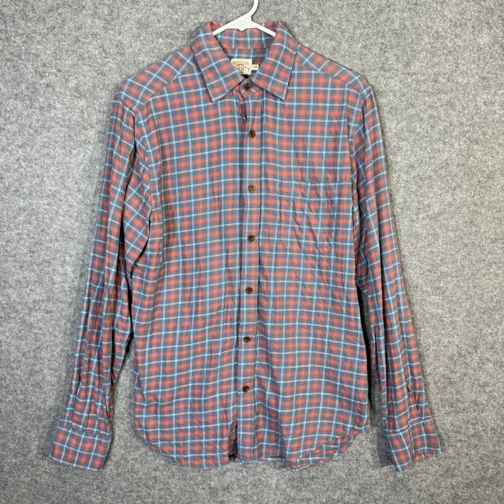 Faherty Men's Organic Cotton Button Front Long Sleeved Shirt Size S